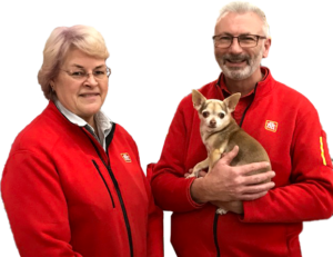 Home Hardware Employees with a Dog